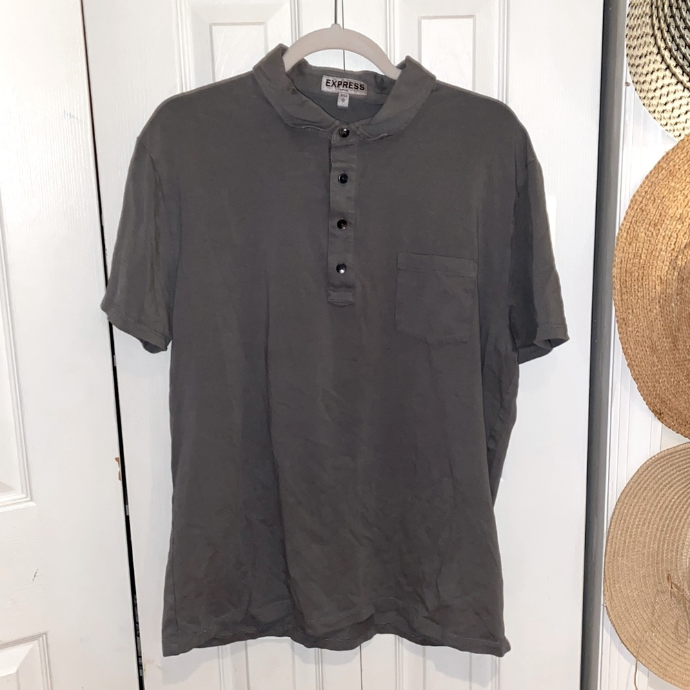 💕Vintage Express | Grey Men’s Polo